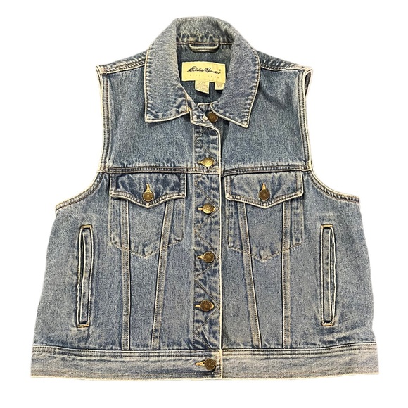 Eddie Bauer Jackets & Blazers - Eddie Bauer Denim Button Up Vest | Women's S
